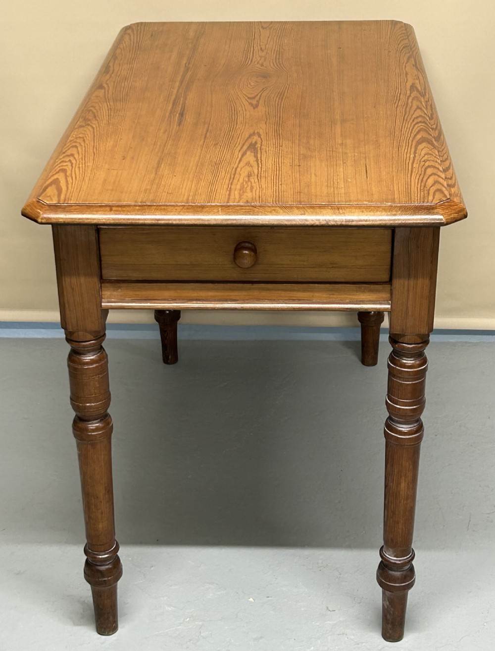 Edwardian pitch pine side table 