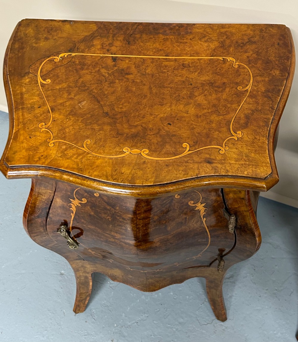 Pair of Walnut french bombe side cabinets  View VI