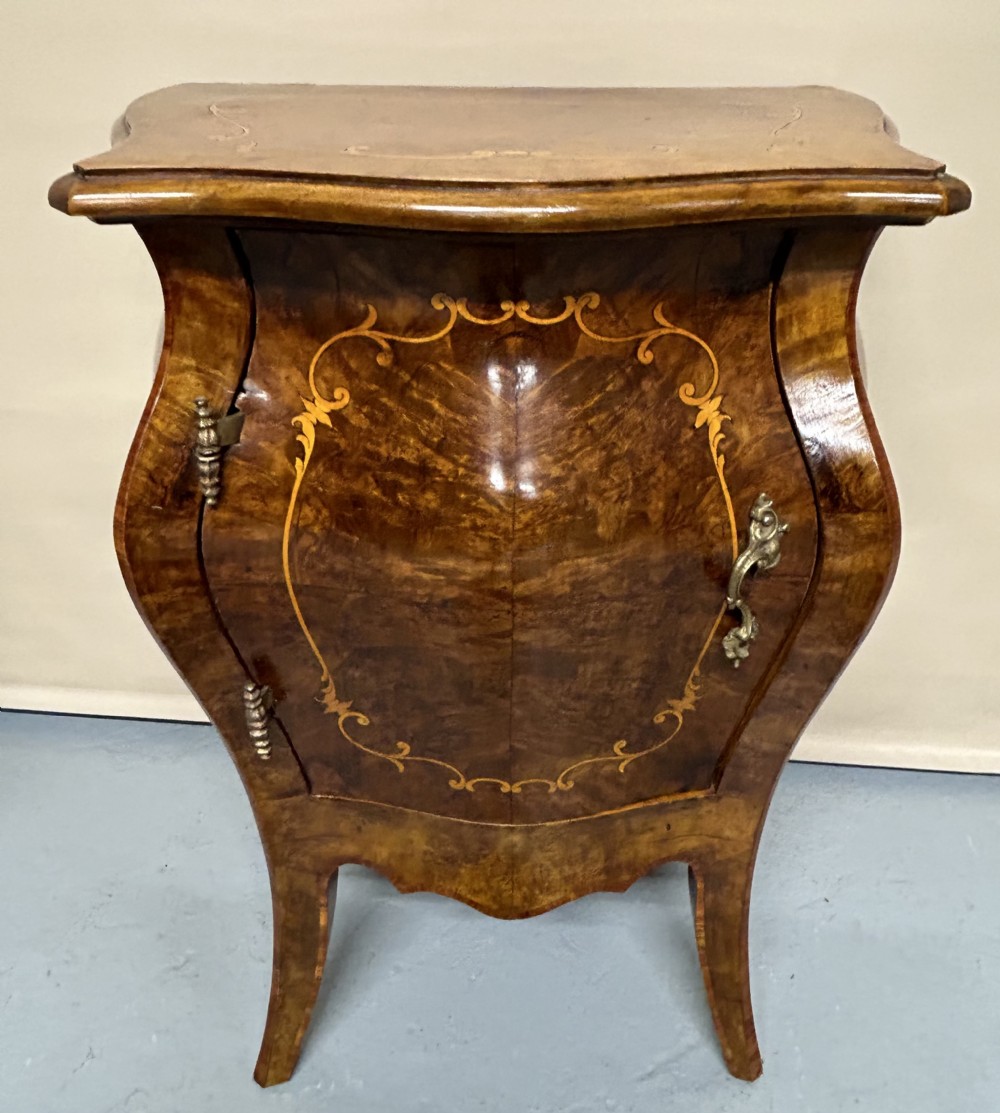 Pair of Walnut french bombe side cabinets  View III