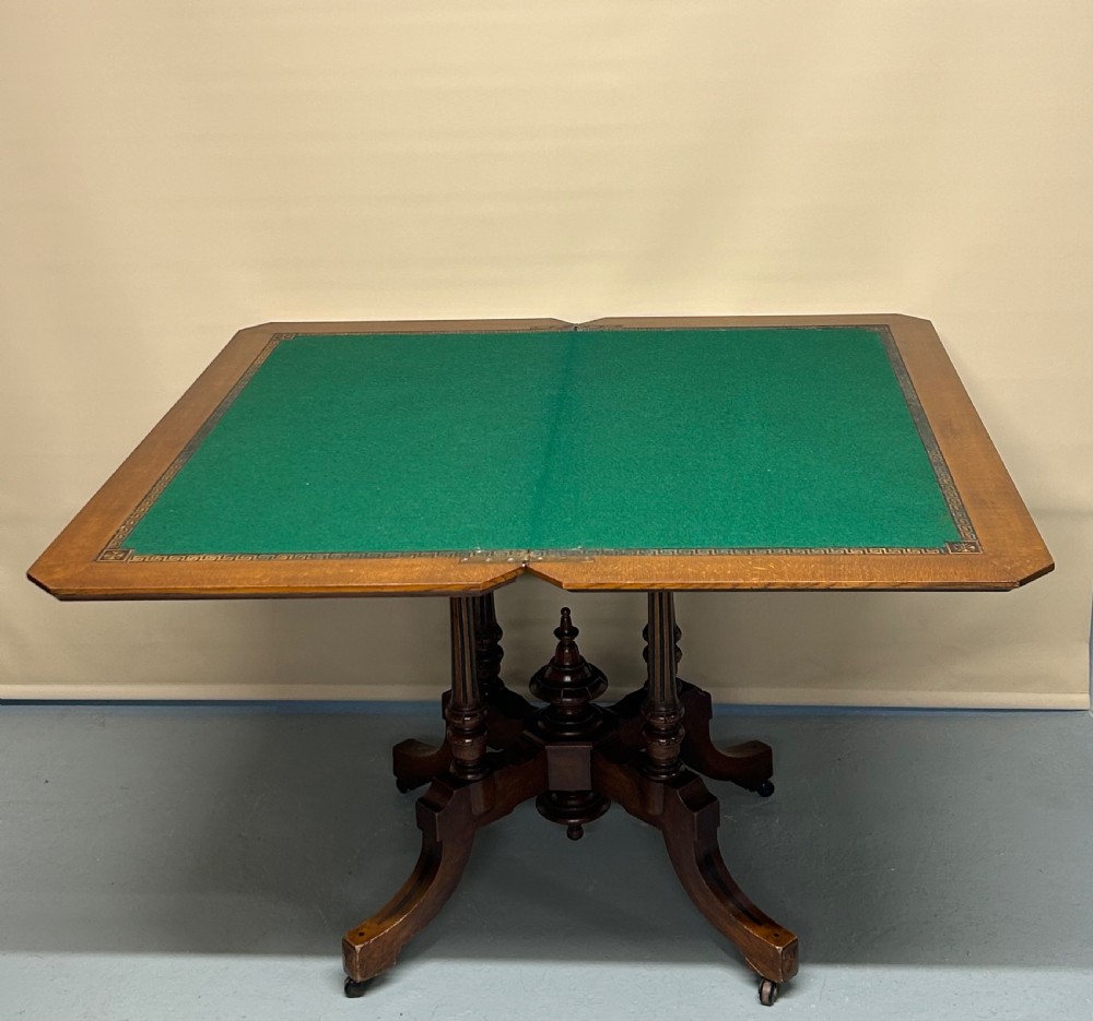 Oak games table in the style of Charles Bevan  View IV