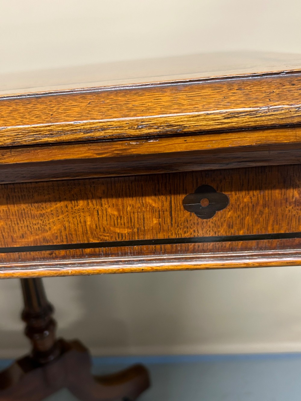 Oak games table in the style of Charles Bevan  View VII