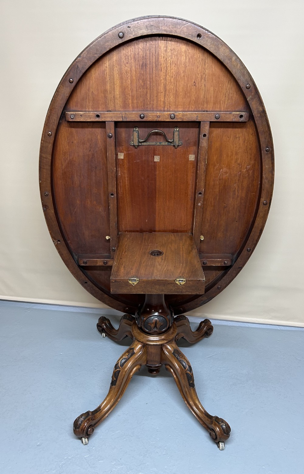 Victorian Burr Walnut Loo Table  View IV