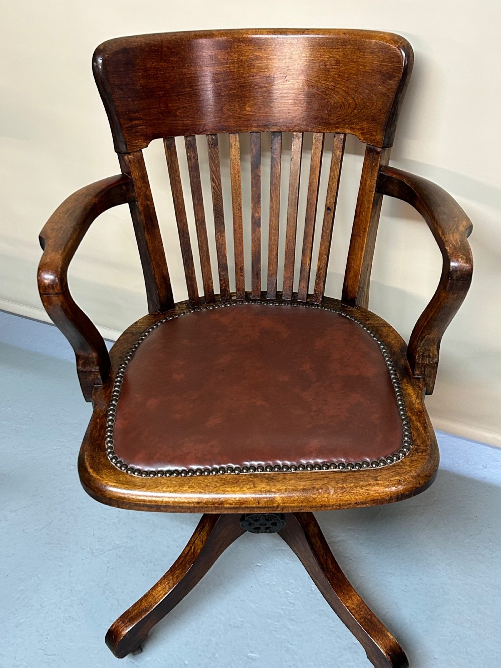 Edwardian Oak Office Chair  View V