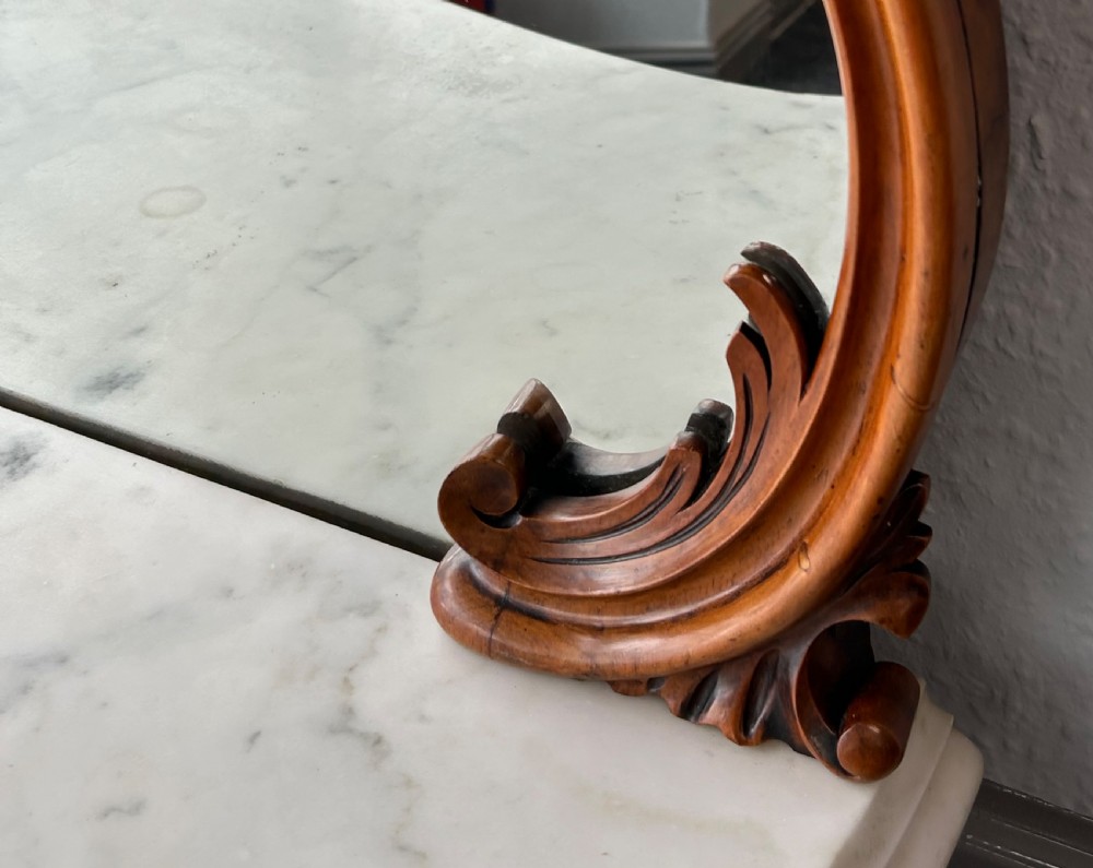 Victorian walnut marble top chiffonier  View IV