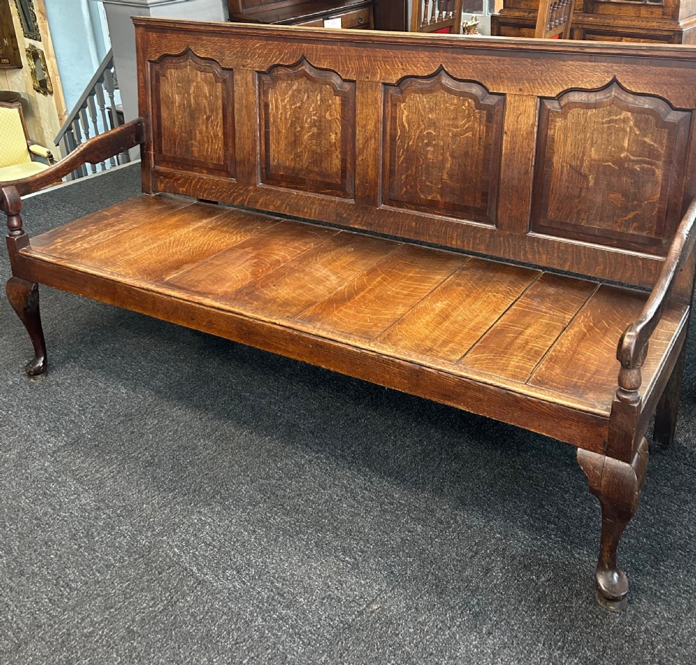 Georgian oak settle View III