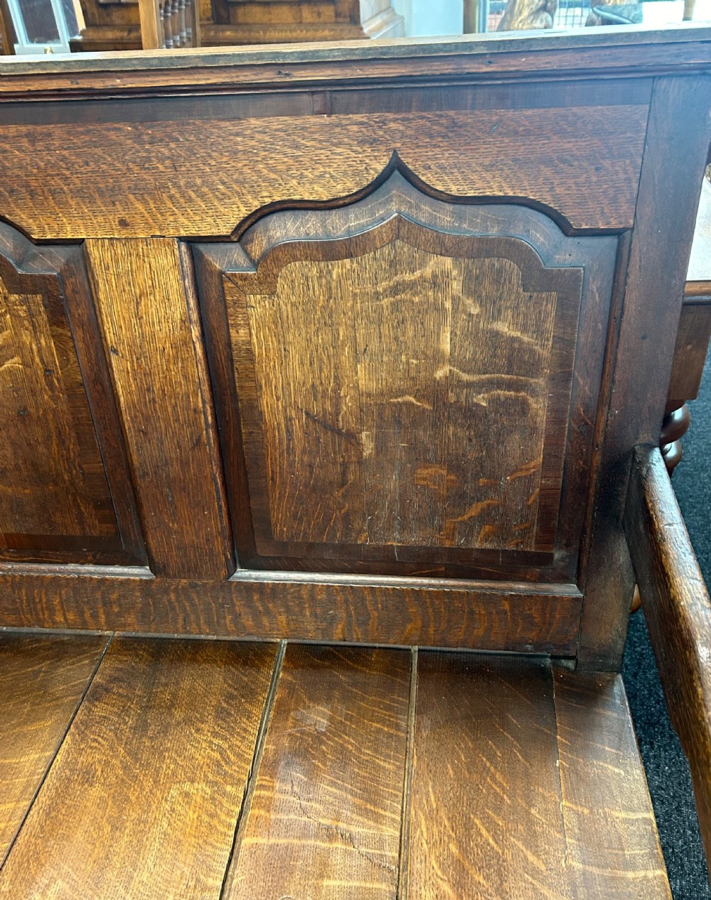 Georgian oak settle View VI