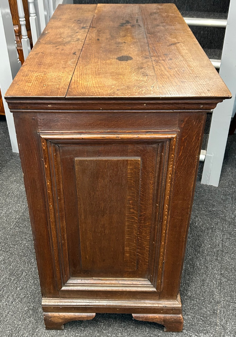 Jacobean oak 18th century chest of drawers  View II