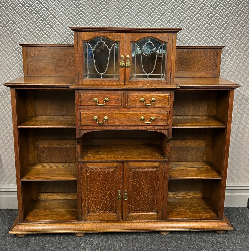 Shapland and Petter oak arts and crafts bookcase