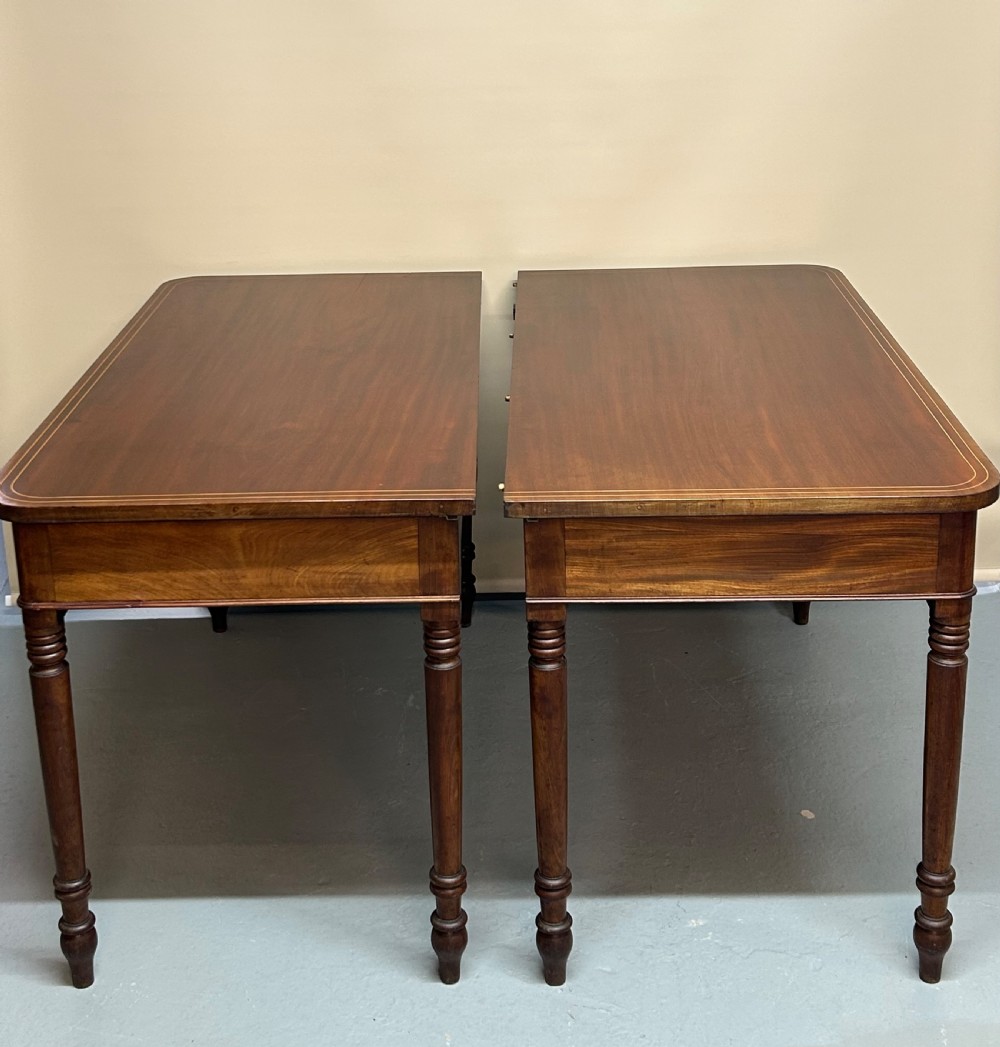 Pair of Georgian mahogany console tables View III