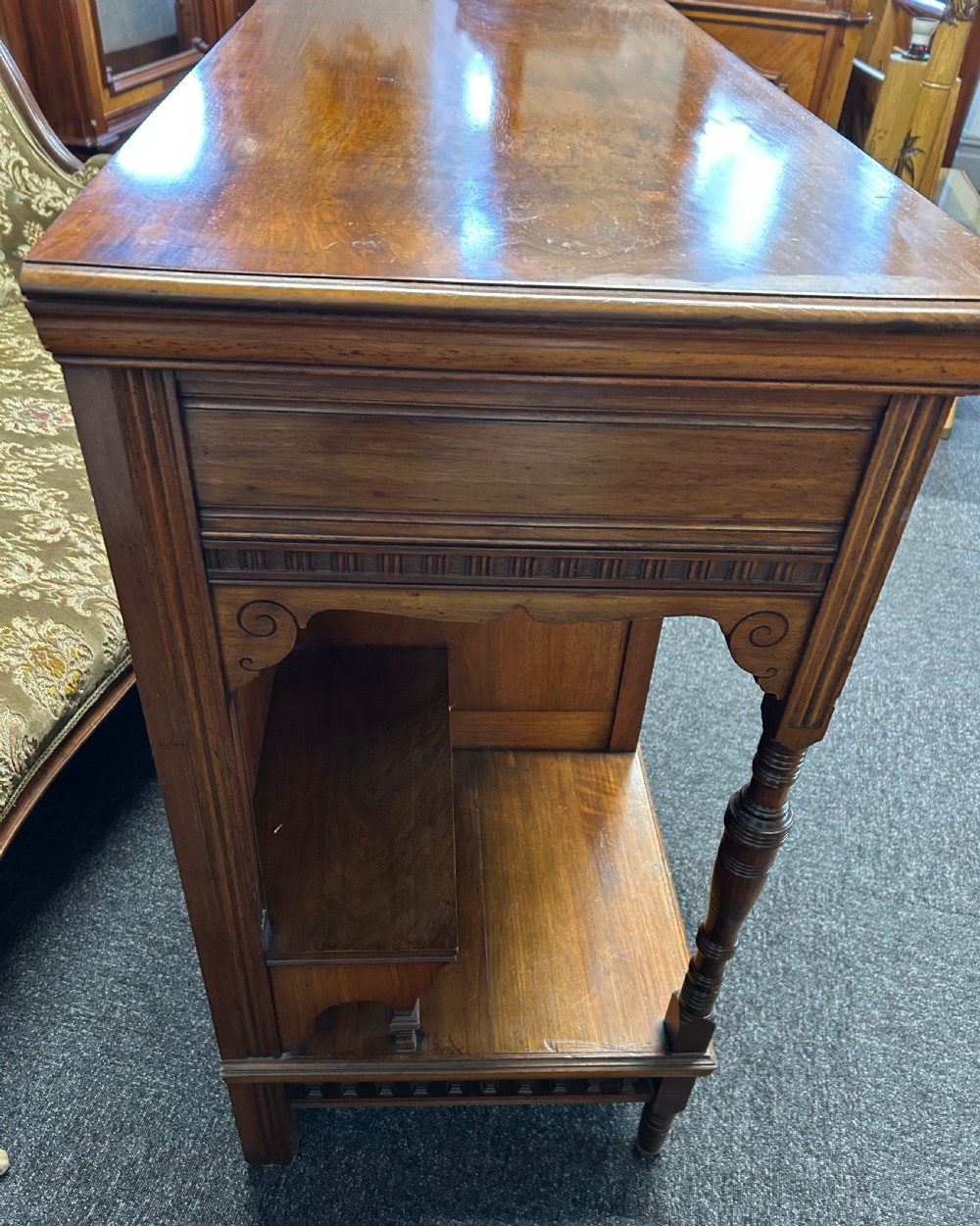 Walnut Edwardian sideboard  View IV