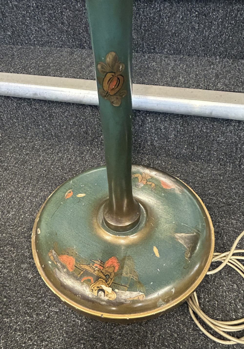 1920s chinoiserie lacquered floor lamp  View II