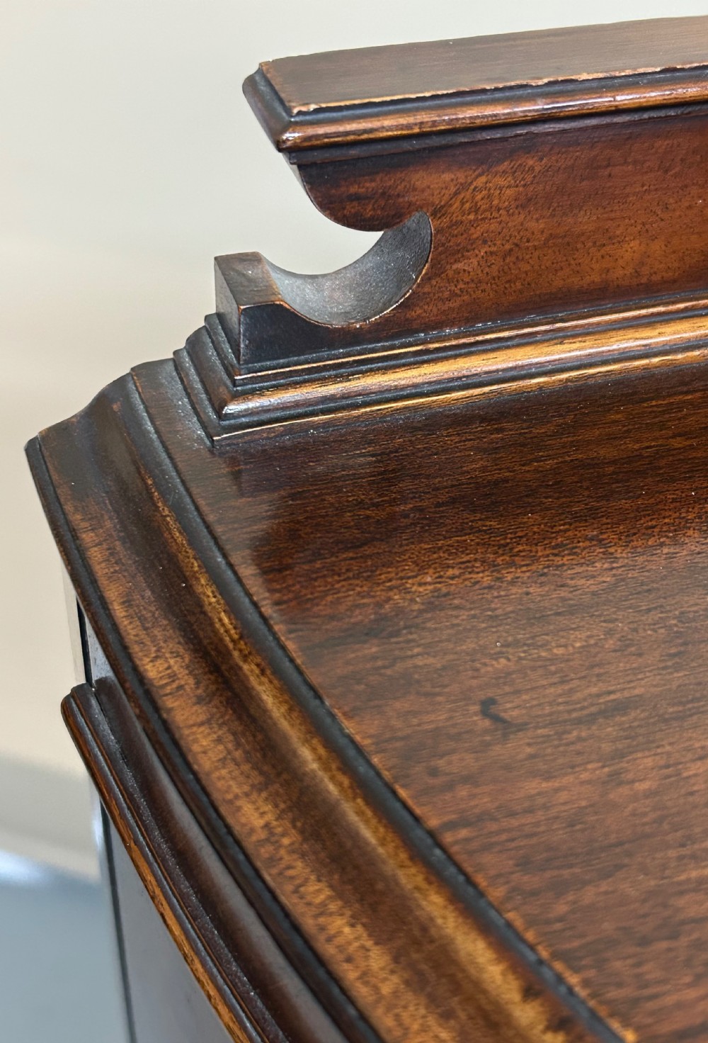Mahogany Demi Lune side cabinet  View IX