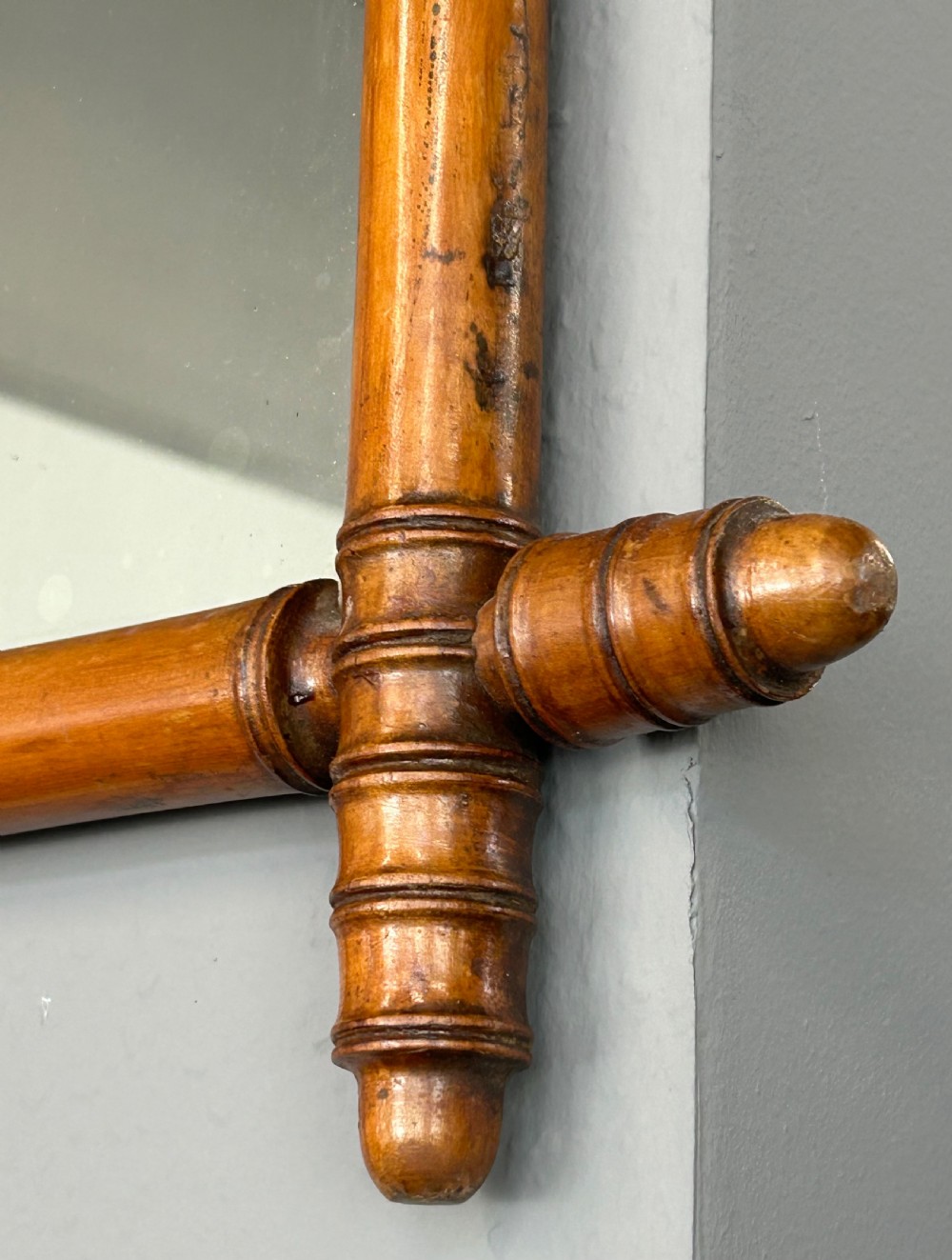 Large and small French faux bamboo mirrors  View II