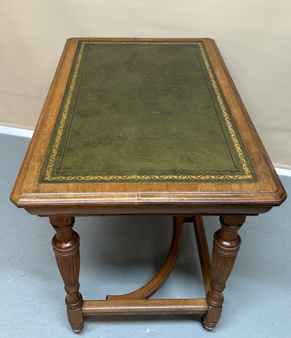 19th Century Oak Writing Desk By Lamb Of Manchester View III