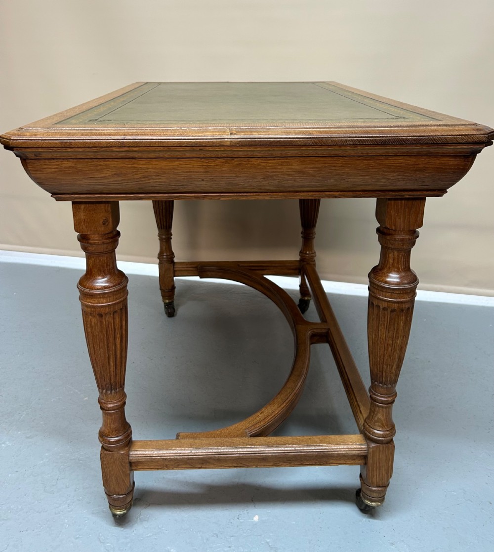 19th Century Oak Writing Desk By Lamb Of Manchester View IV
