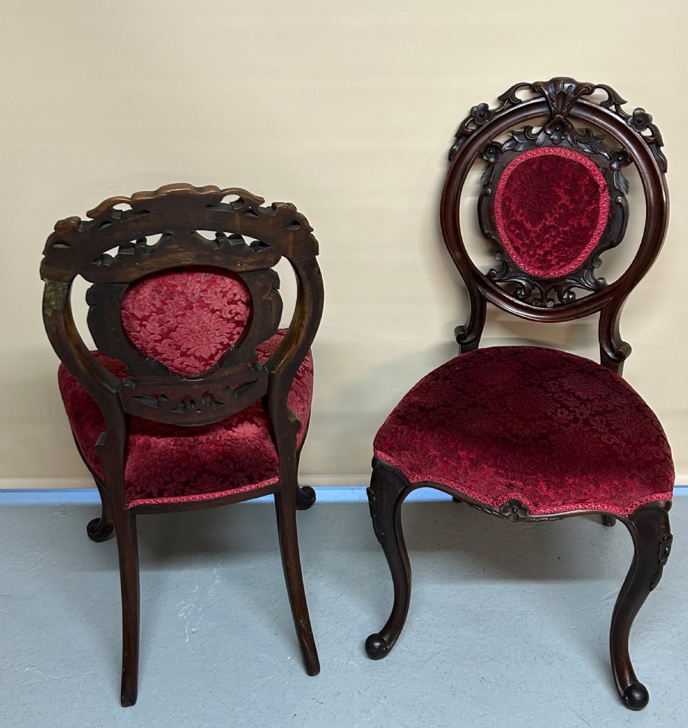 Set of 6 Victorian rosewood dining chairs  View V