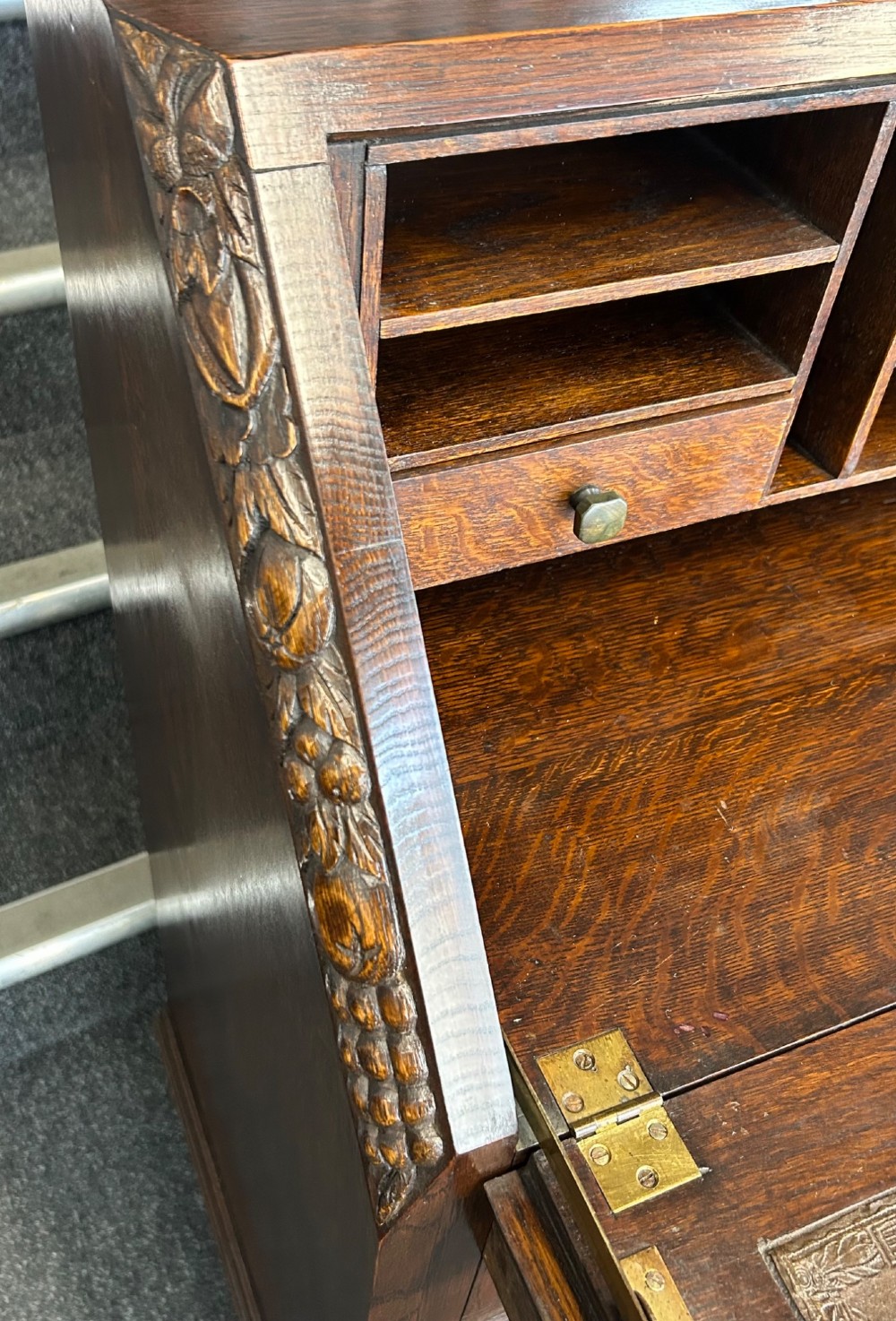 Art Deco Oak Writing Bureau View V