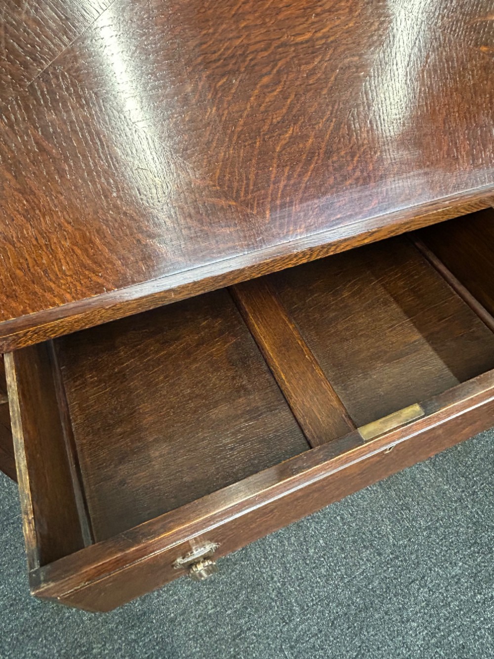 Art Deco Oak Writing Bureau View IX
