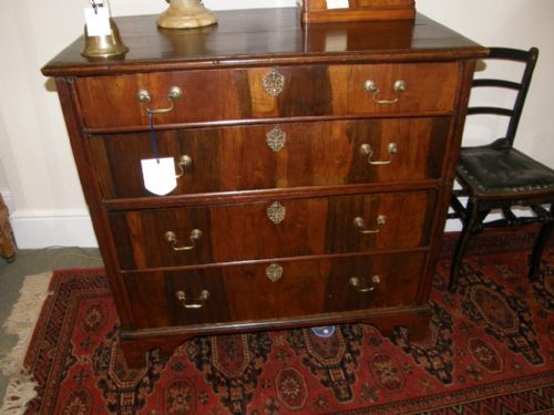 Early Oak and Walnut Chest of Drawers in Two Parts