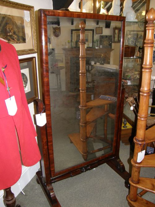 Victorian Mahogany Cheval Mirror