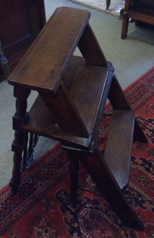 Victorian Oak Metamorphic Library Chair
