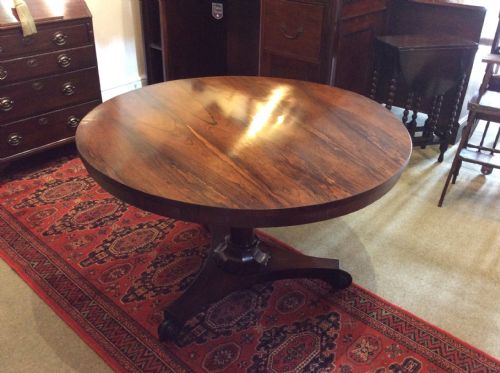 William IV Rosewood Tilt Top Circular Table