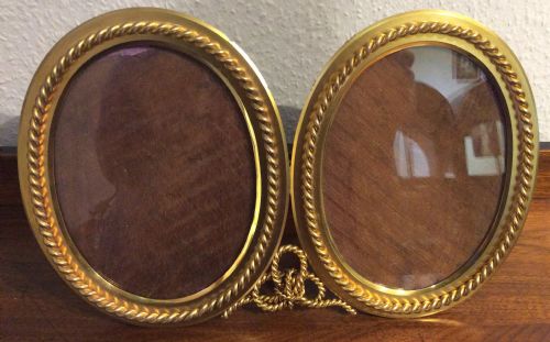 Gilded Double Brass Photograph Frame