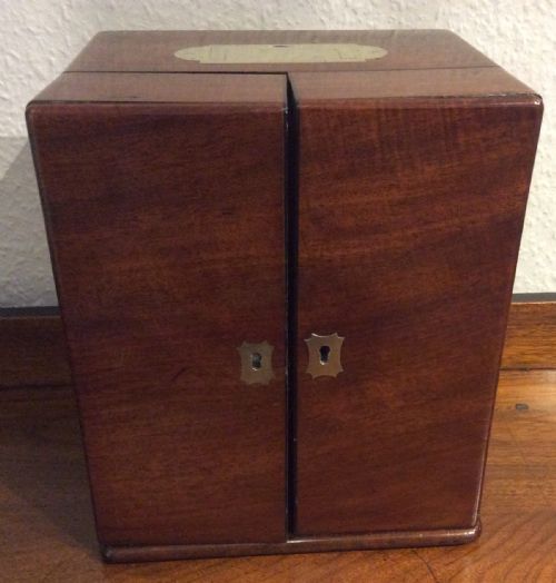 Mahogany Apothecary Cabinet with Original Contents