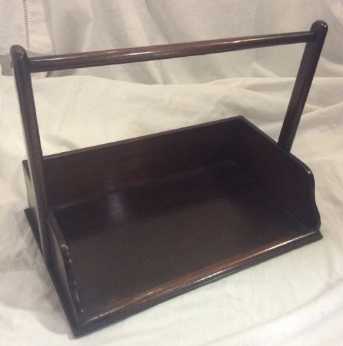 Victorian Mahogany Book Carrier