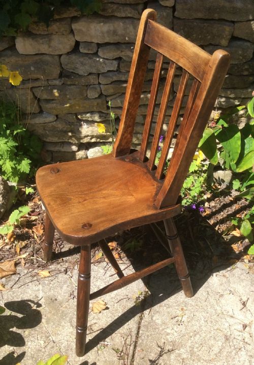 British Railways Western Region Pine and Elm Waiting Room Chair