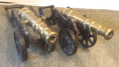 Victorian Brass and Cast Iron Cannons
