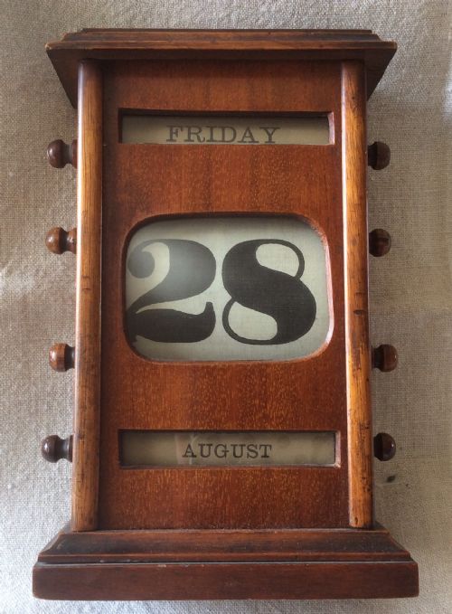 Edwardian Oak Perpetual Calendar