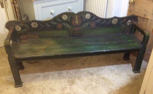 Early 19th Century Euopean Bench in Original Paint