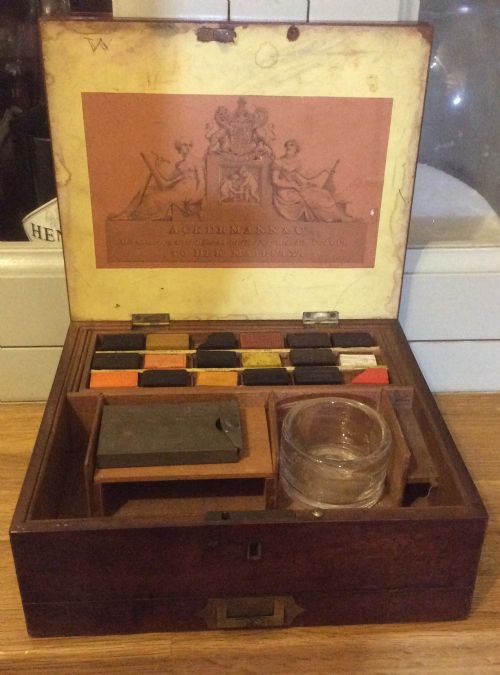 Mahogany Cased Ackermann Paint Box
