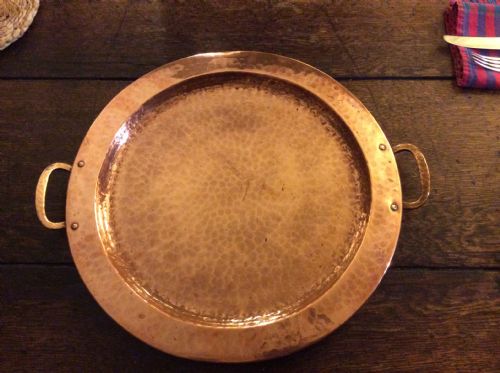 Gustav Stickley Hammered Copper Tray