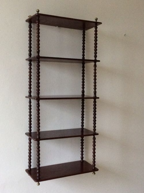 Mahogany Wall Hanging Shelves