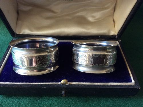 Pair of Silver Napkin Rings by Arthur Harris