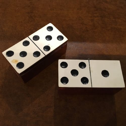 Two Sets of Miniature Bone Dominoes in Original Boxes