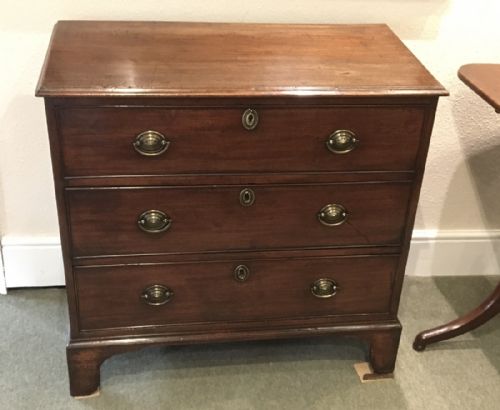 George III Mahogany Three Draw Chest