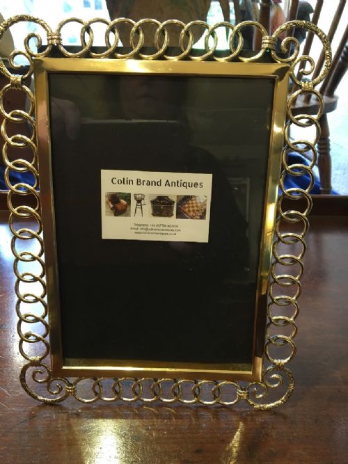 Large Decorative Brass Photograph Frame