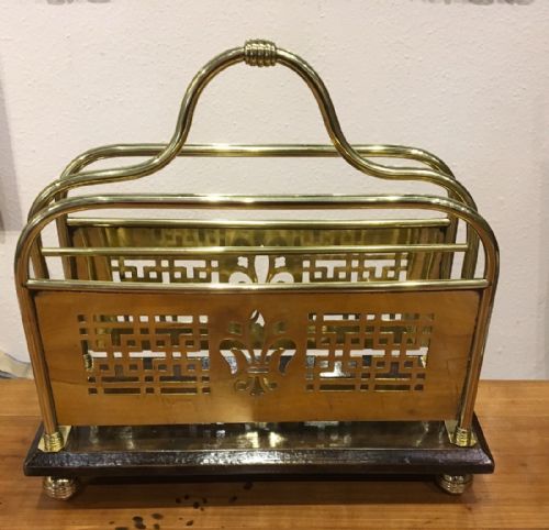 Victorian Brass Magazine Rack
