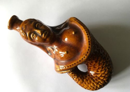 Salt Glaze Spirit Flask Modelled as a Mermaid