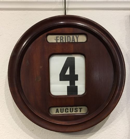 Victorian Mahogany Wall Hanging Perpetual Calendar