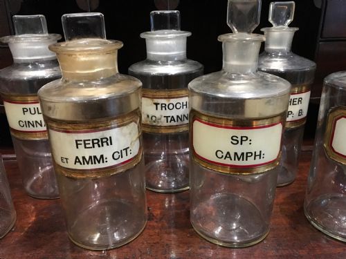 Eight Victorian Apothecary Bottles