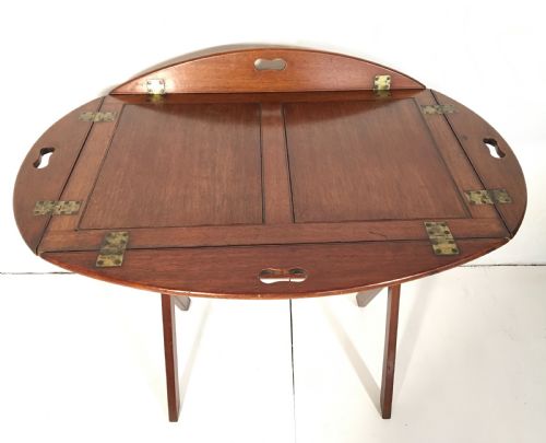 Mahogany Butlers Tray on Associated Stand