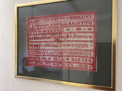 Victorian School Sampler Dated 1890