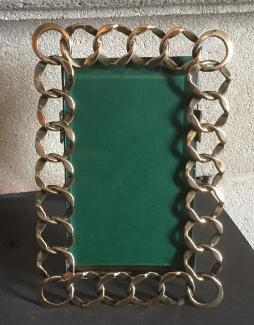 Victorian Brass Chain Link Photograph Frame