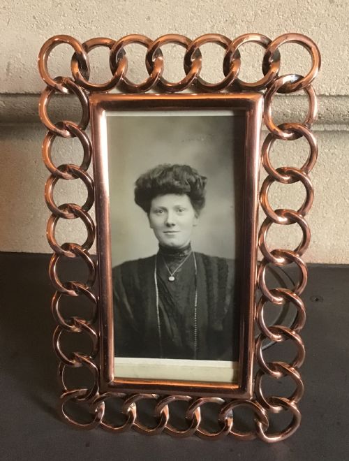Victorian Copper Chain Link Photograph Frame