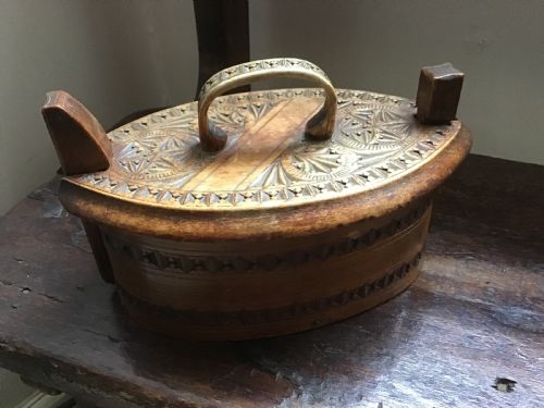 Swedish Folk Art Birch Bentwood Brides Box