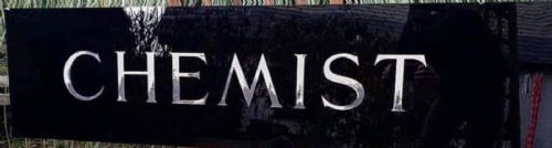 1920’S Glass Shop Sign Chemist